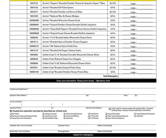 Mccain Insiders Club Rebate Form