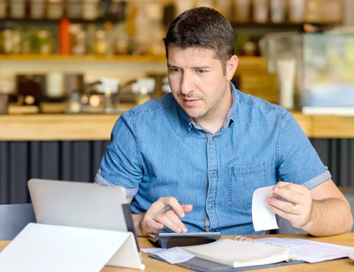 A person sitting at desk working